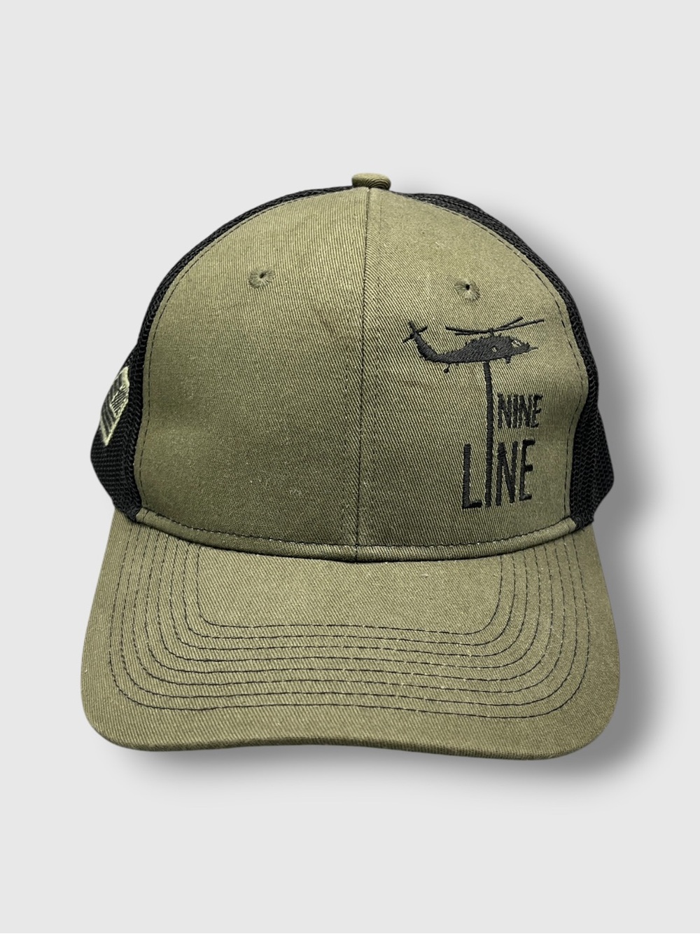 Nine Line Snapback Dropline Hat Adjustable Mesh Back Baseball Cap for Men